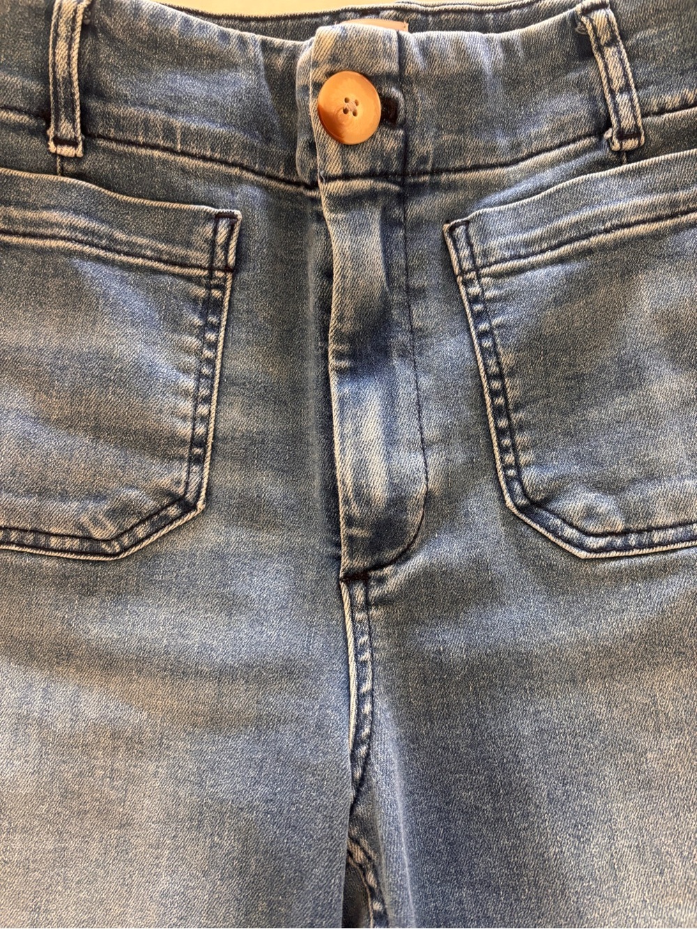Maeve COLETTE Light Blue Wide Stretch Jeans, worn once, 28, ANTHROPOLOGIE